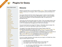 Tablet Screenshot of plugins.geany.org